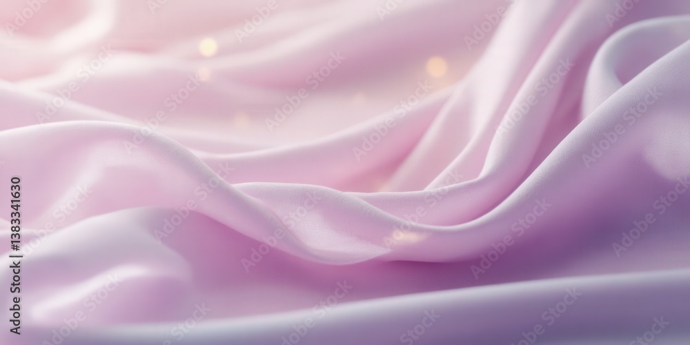 Obraz premium Abstract pastel fabric flow - translucent pink gradient in motion ethereal beauty wallpaper backdrop concept
