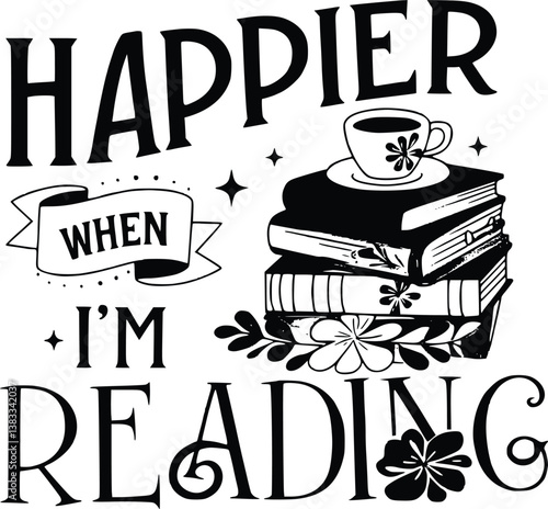 Book Lover SVG Design, Funny Bookish svg, Reader Book Addict svg, 