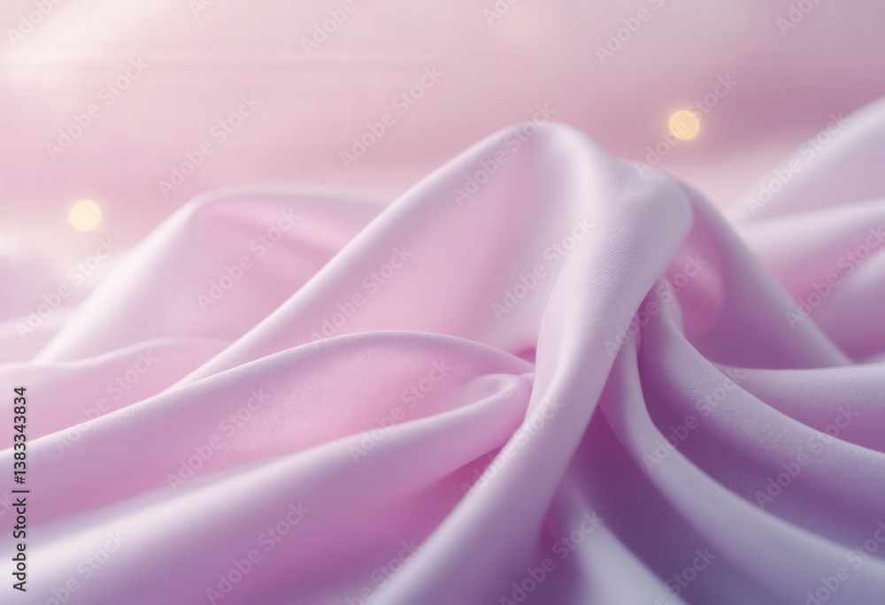 Obraz premium Abstract pastel fabric flow - translucent pink gradient in motion ethereal beauty wallpaper backdrop concept