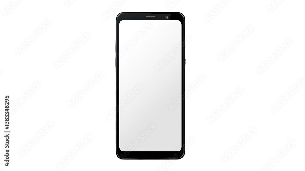 Smartphone with blank screen, perfect for your content: A close-up, minimalist view of a modern smartphone, its screen pristine and ready for your message, application, or design. Smartphone with blank screen, perfect for your content: A close-up, minimalist view of a modern smartphone, its screen pristine and ready for your message, application, or design.