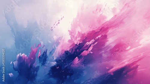 Organic watercolor splashes with a vibrant and dreamy abstract effect	