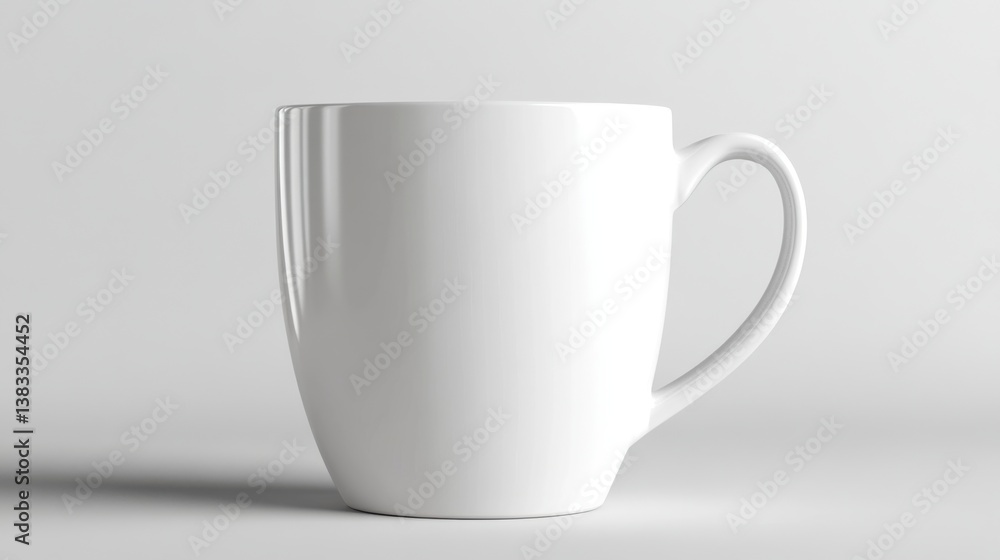 Obraz premium A plain white ceramic mug mock up. Generative AI.