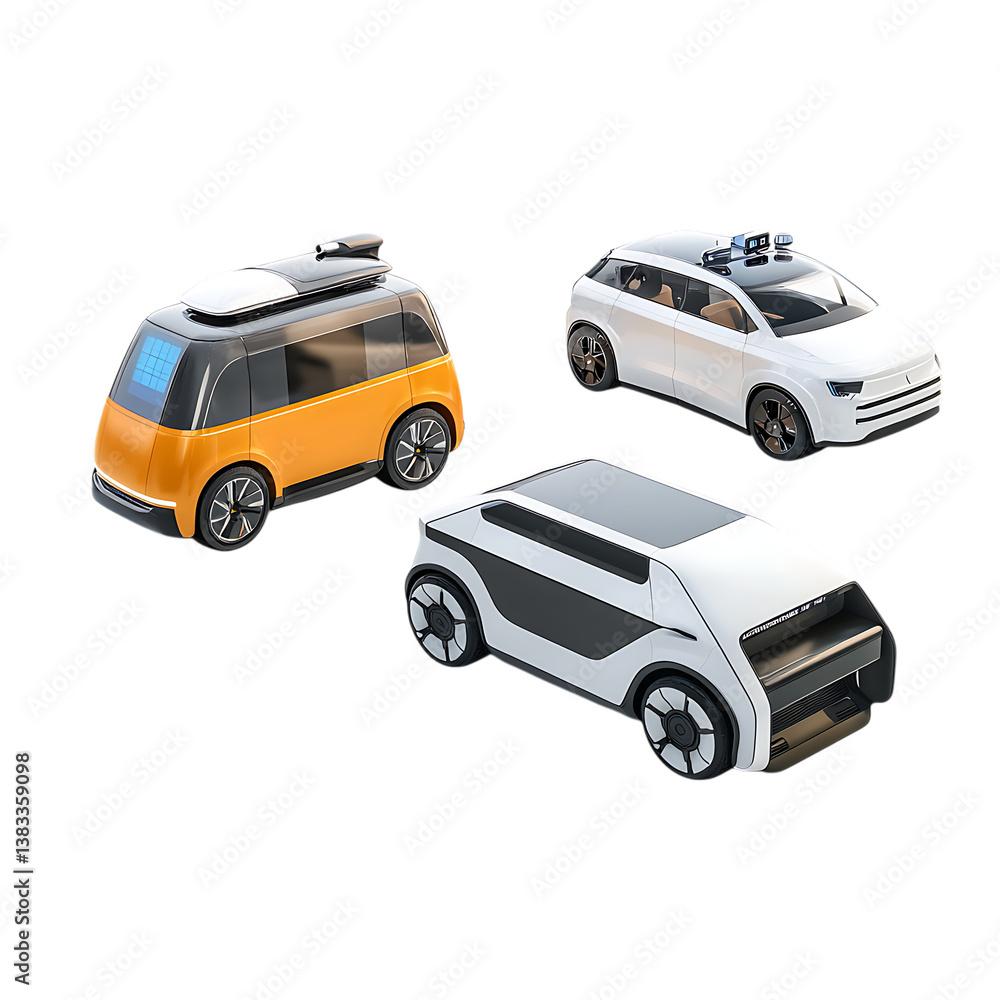 Fototapeta premium Autonomous vehicles png