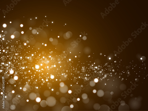 ゴールドの光のパーティクル