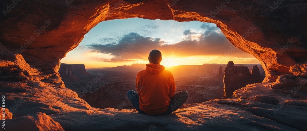 Majestic Corona Arch, Moab Utah: Panoramic Landscape Portrait Photography