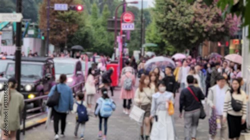 Wallpaper Mural 渋谷駅前の風景　横断歩道　スクランブル交差点　ぼかし　イメージ Torontodigital.ca