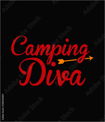 Camping diva printable cut file.
