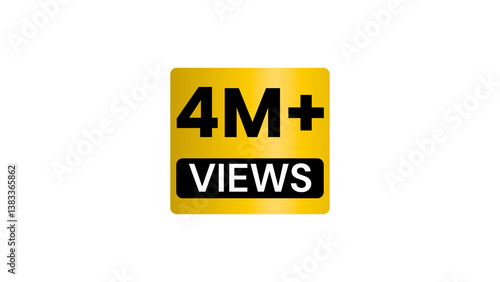 4 millions views transparent background png