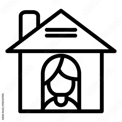 Women Working at Home Icon