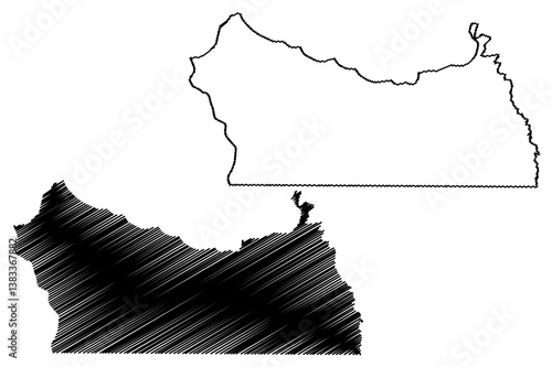 Kolda Region (Regions of Senegal, Republic of Senegal) map vector illustration, scribble sketch Kolda map