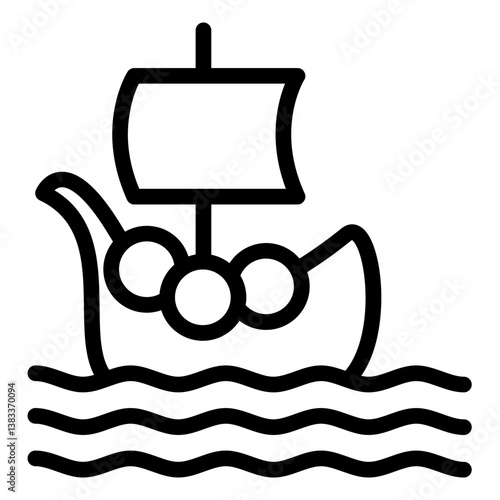 Viking Ship Icon