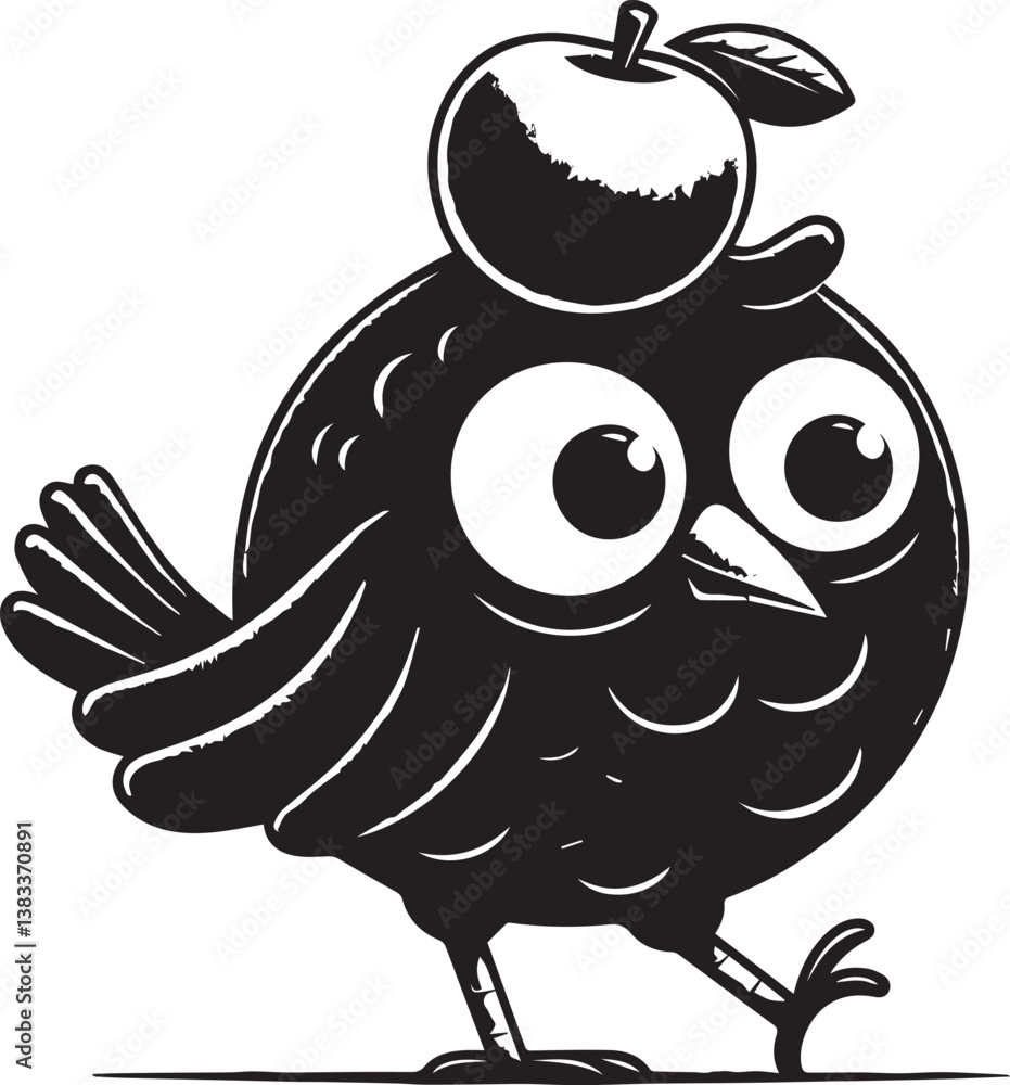 Funny bird vector illustrations Funny bird vector illustrations