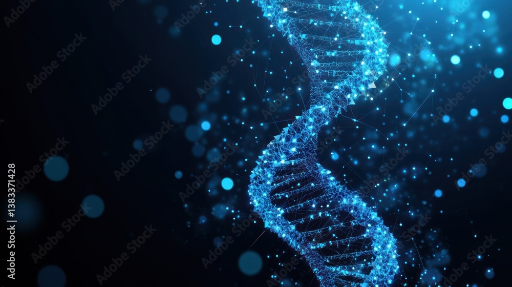 Abstract DNA helix in dark background (1)