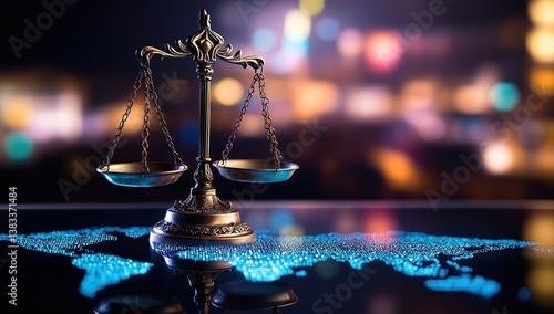 Global Justice: Scales of Justice Weigh International Law & Equity for Fair Outcomes Worldwide