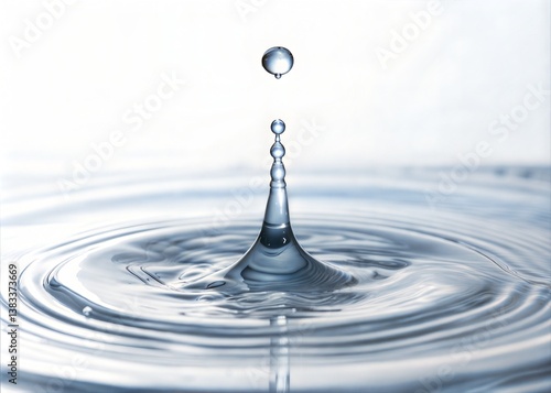 drop of water. Water drop shape. Blue water drops set. Water or oil drop. Flat style Isolated on white background. Set of blue water drops over white. 