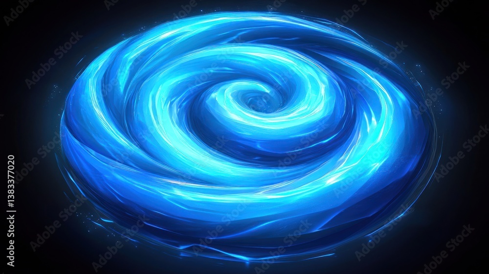 Abstract Blue Spiral Vortex Graphic Abstract Blue Spiral Vortex Graphic