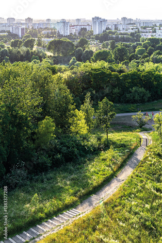 aerial view of the city berlin