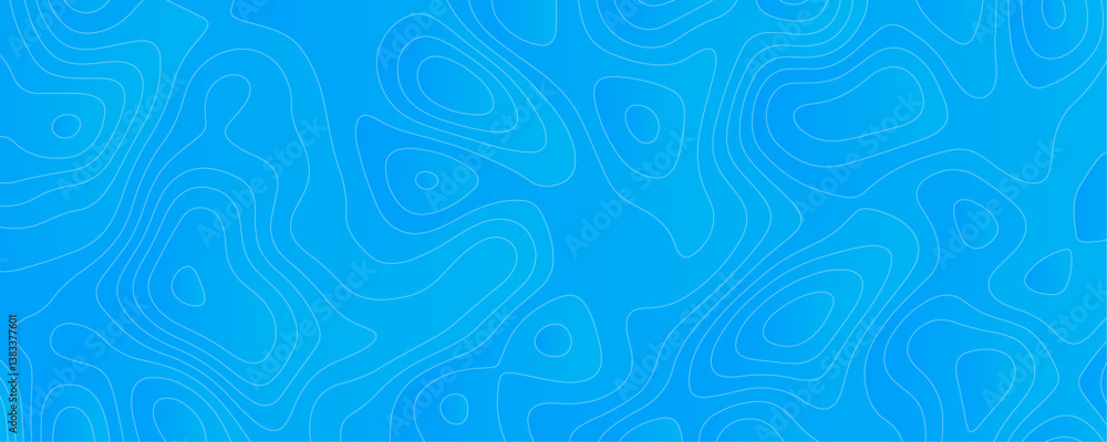 Abstract Sky blue topology and topography vector design background. Smooth wavy lines topographic contour lines vector map seamless pattern. Thin curved wavy lines topology on a blue color background. Abstract Sky blue topology and topography vector design background. Smooth wavy lines topographic contour lines vector map seamless pattern. Thin curved wavy lines topology on a blue color background.