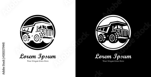 The logo design is in the form of a mining truck combined with a circle
