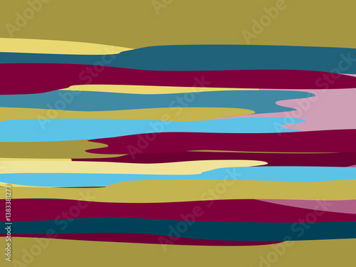 Beautiful of Colorful Art Blue, Brown, Purple, Abstract Modern Shape. Image for Background or Wallpaper