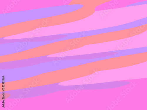 Beautiful of Colorful Art Purple, Orange and Pink, Abstract Modern Shape. Image for Background or Wallpaper