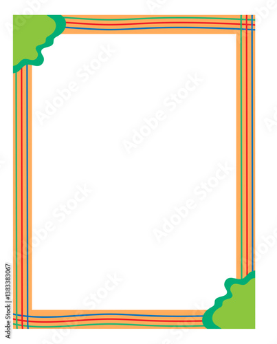 Colorful Abstract Border Frames, Children and Education Photo Frames
