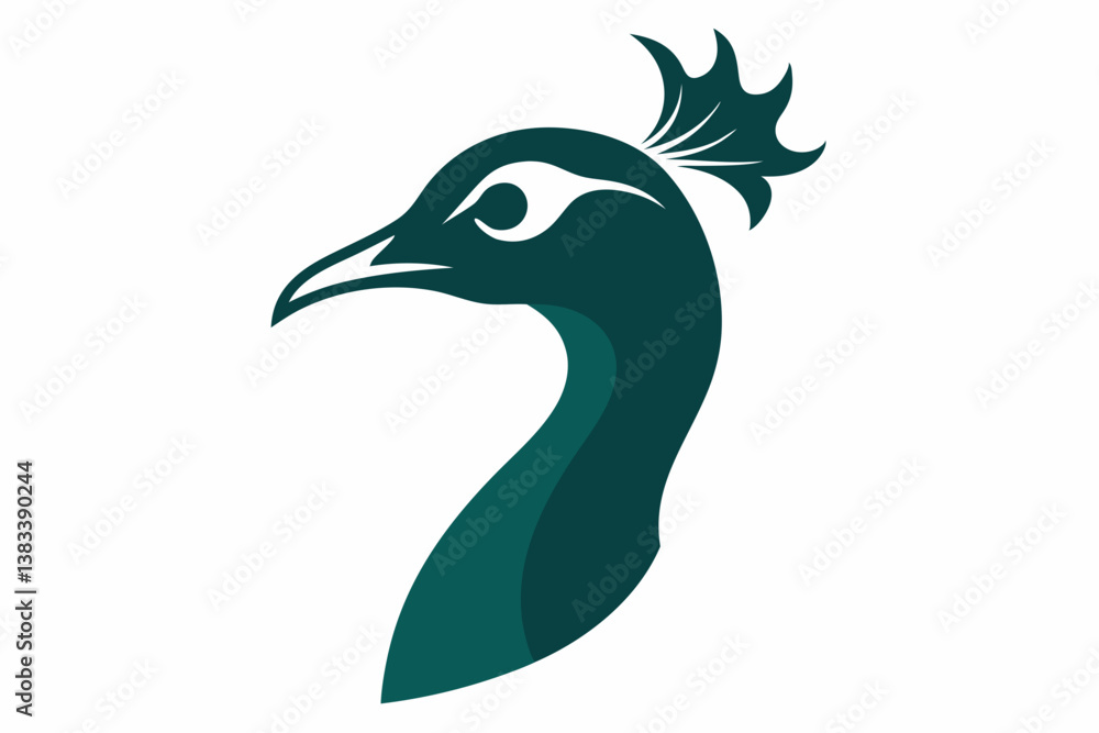Obraz premium peacock feather vector illustration