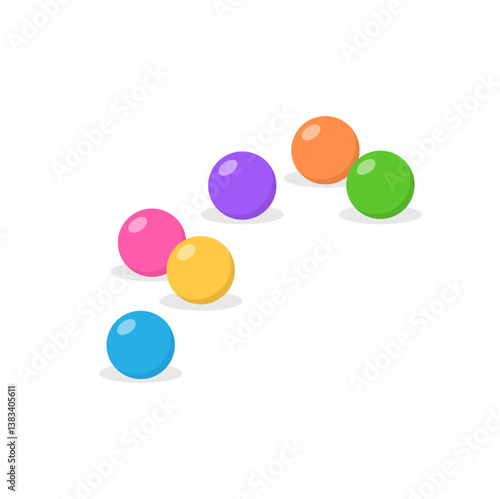 Colorful gum balls. Vector illustration.