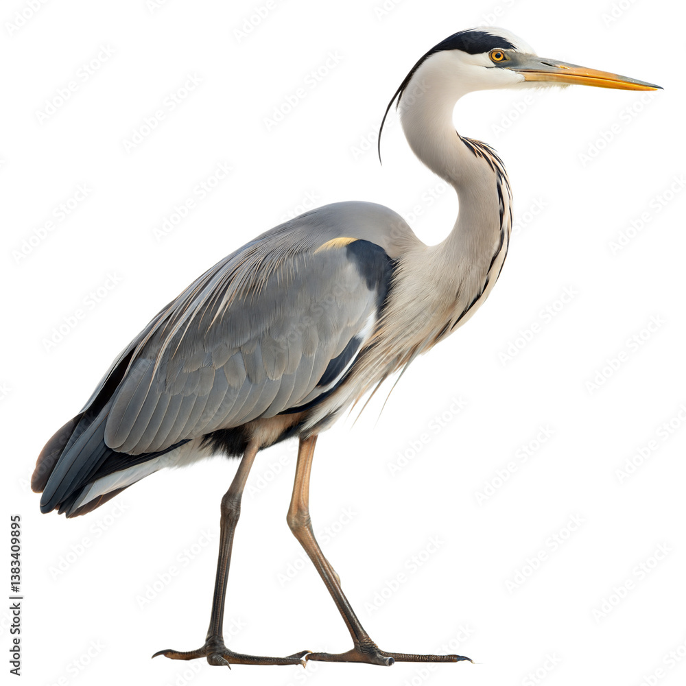 Fototapeta premium Grey Heron AI Generated Image