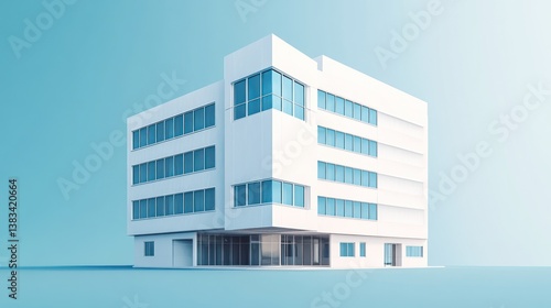 Wallpaper Mural Modern white office building, city, sunny day, architectural design Torontodigital.ca