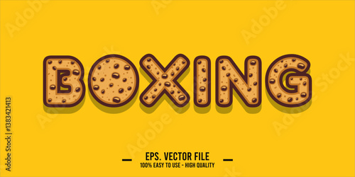 BOXING word art typography illustration vector