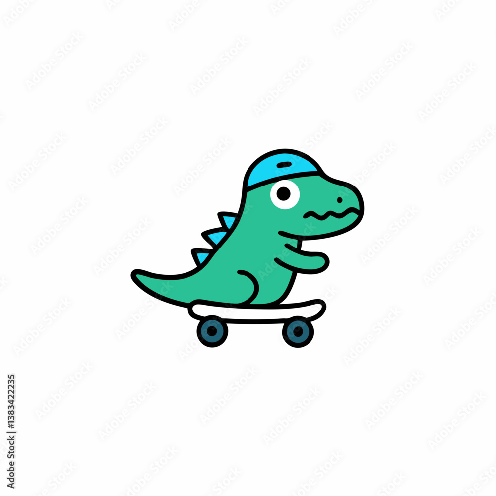 Naklejka premium blue cartoon frog