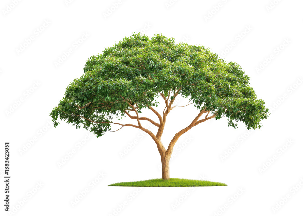 Isolated tree with green leaves on a transparent background. Nature concept. Isolated tree with green leaves on a transparent background. Nature concept.