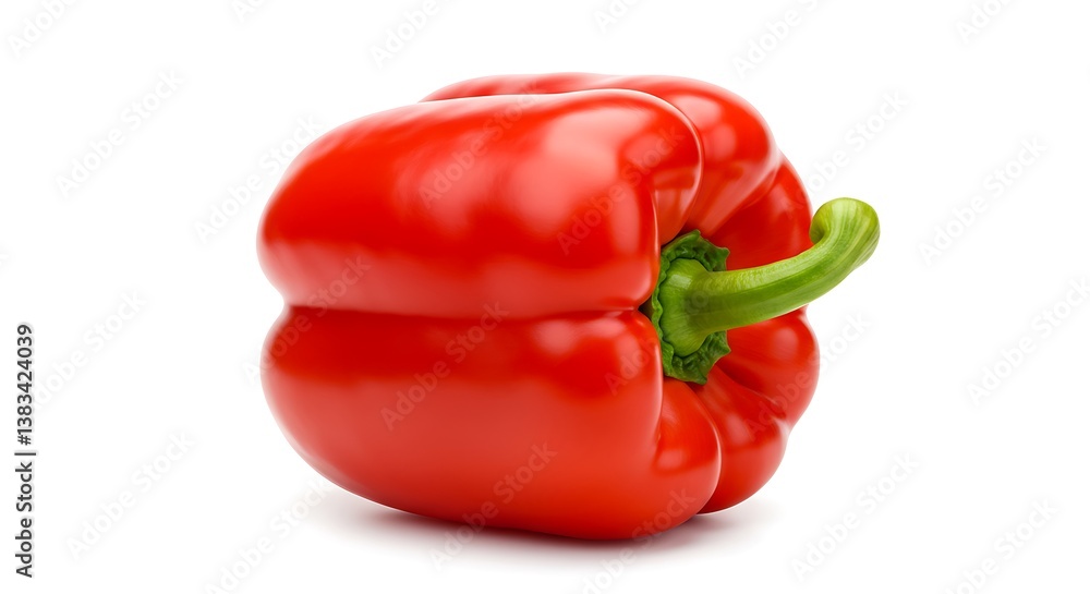 Fresh Red Bell Pepper Isolated on White Background AI Generated Fresh Red Bell Pepper Isolated on White Background AI Generated