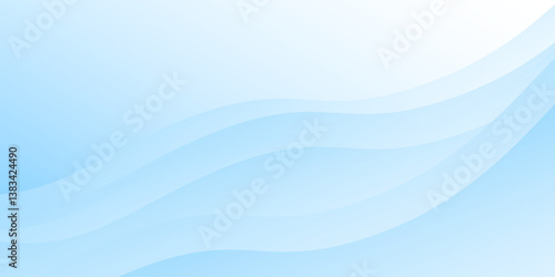Modern white wavy glowing lines on a blue background. Futuristic digital high-technology abstract simple modern design