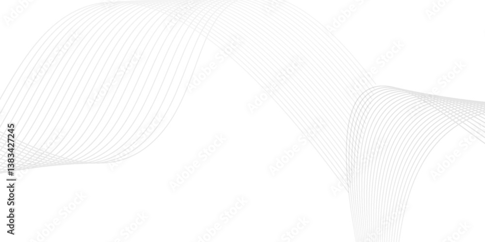 Fototapeta premium Vector illustration of gray line pattern with abstract background. EPS10. Beautiful and modern curved lines.