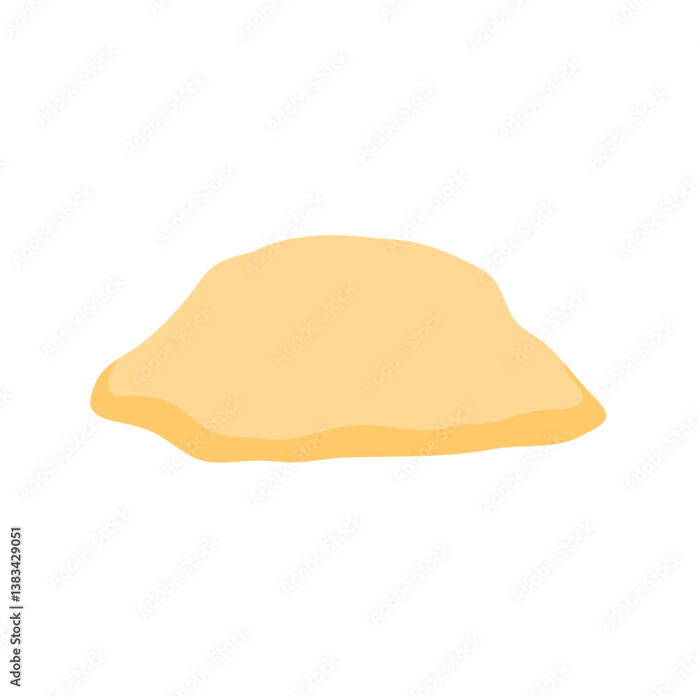 Cartoon pile of sand, sand dune in desert or at beach. Vector illustration. Cartoon pile of sand, sand dune in desert or at beach. Vector illustration.