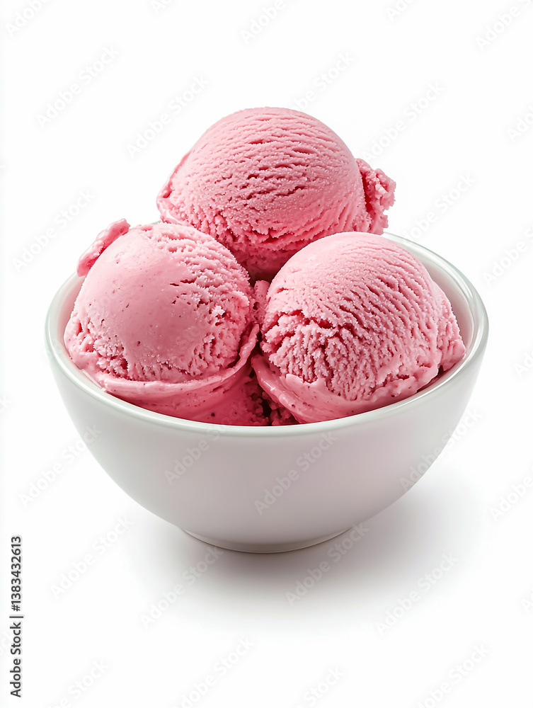 Indulgent Pink Ice Cream Scoop, Photorealistic and Hyper-Realistic Style Indulgent Pink Ice Cream Scoop, Photorealistic and Hyper-Realistic Style