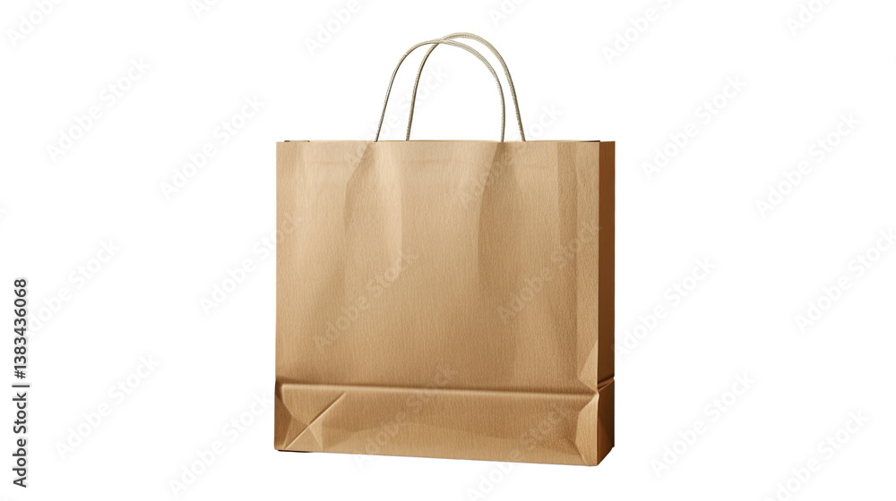 Kraft Paper Bag: A sturdy and sustainable kraft paper bag with twisted paper handles sits against a clean backdrop, symbolizing eco-friendly shopping and packaging solutions. Kraft Paper Bag: A sturdy and sustainable kraft paper bag with twisted paper handles sits against a clean backdrop, symbolizing eco-friendly shopping and packaging solutions.