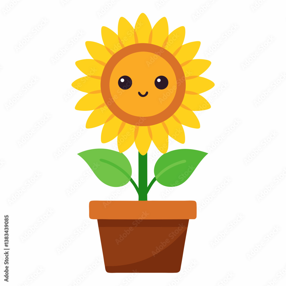 Obraz premium sunflower in a pot