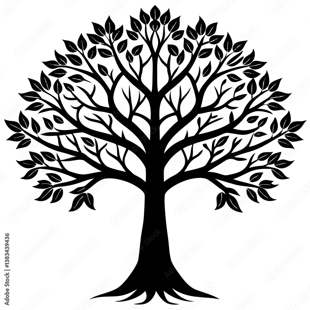 Obraz premium vector tree silhouette