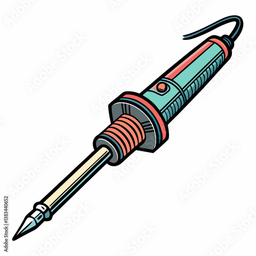 Vector illustration of a soldering iron 
