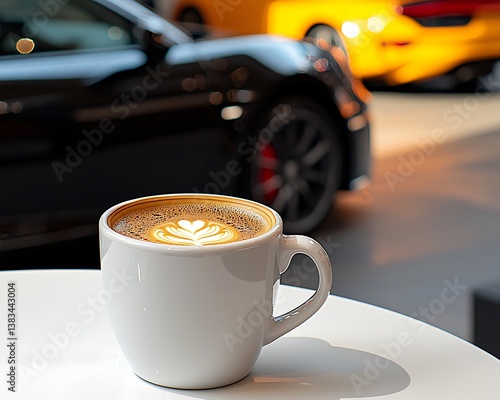 Latte with Luxury Cars