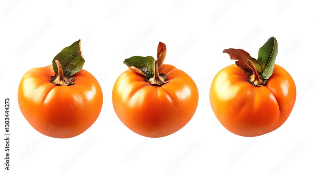 Pack of Persimmon set Against Transparent Background for Fruit Branding, Healthy Snack Promotion, or Exotic Produce Design Projects Pack of Persimmon set Against Transparent Background for Fruit Branding, Healthy Snack Promotion, or Exotic Produce Design Projects
