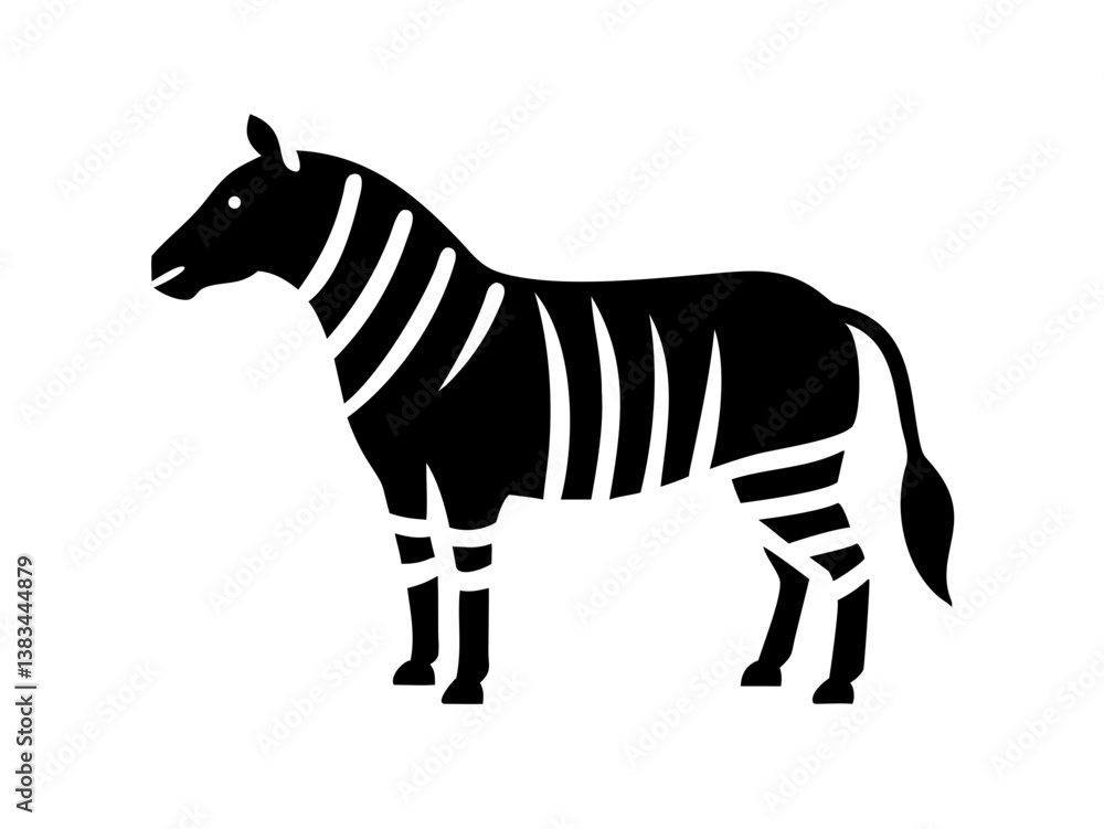 Obraz premium zebra balck logo desigen