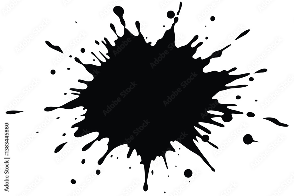 Splatter Silhouette, Ink Drop, Stain, Black Blot, Abstract Design, Splatter Silhouette, Ink Drop, Stain, Black Blot, Abstract Design,