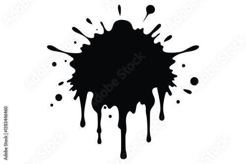 Paint Splash with Dripping Effect 
