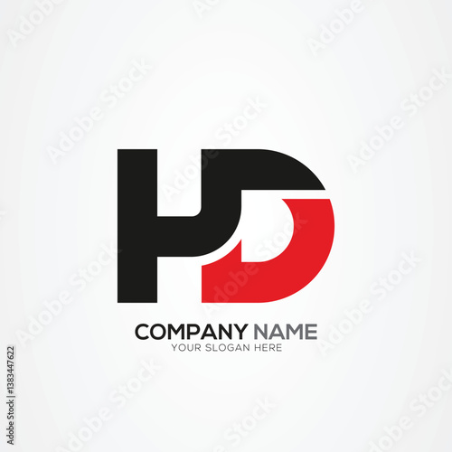 Creative Letter HD DH Monogram Logo Template With Vector Eps