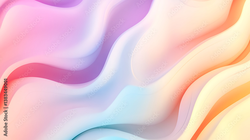Obraz premium Gradient background in pastel light colors, soft and smooth abstract backdrop for design and branding