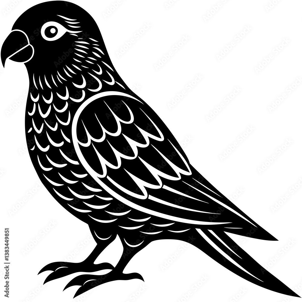 Obraz premium black and white bird